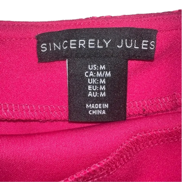 SINCERELY JULES hot pink tassel skirt - Picture 2 of 4